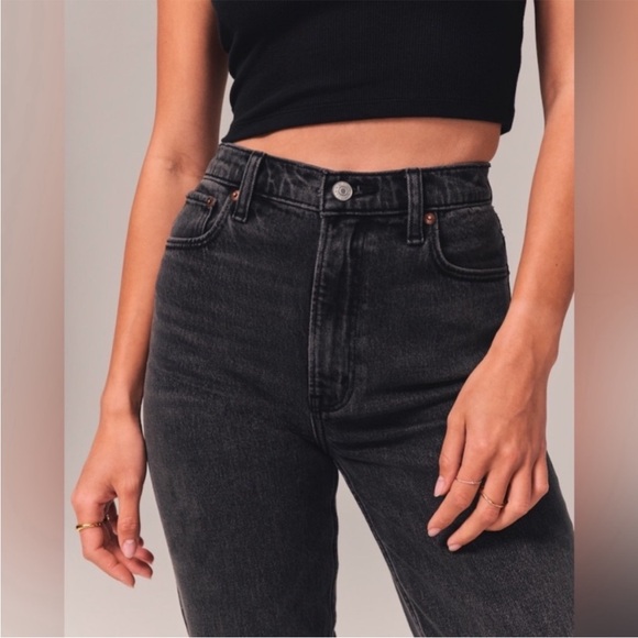 Abercrombie and fitch the 90s straight ultra high rise size 27/4R curve love - Picture 5 of 13